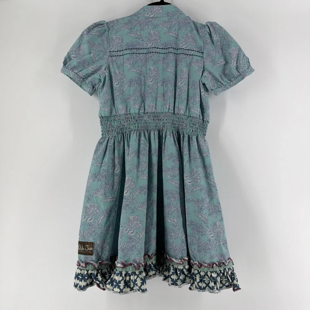Matilda Jane Tidal Toile Smocked Ruffle Dress Size 10 Boho‎ Western - Picture 6 of 6